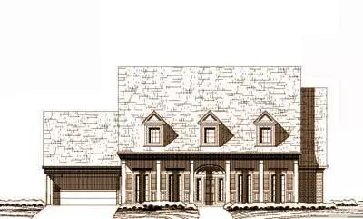 Southern house plans 19-1602 - front exterior, 4,620 sq ft, 4 bed, 3 bath house plans | Monster House Plans