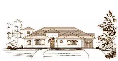 Traditional house plans 19-1614 - front exterior, 4,124 sq ft, 4 bed, 4 bath house plans | Monster House Plans
