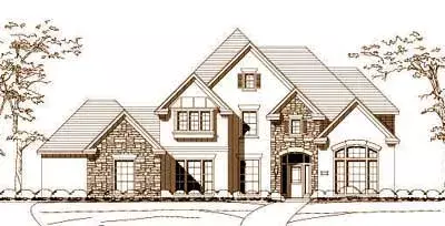 Traditional house plans 19-1618 - front exterior, 4,019 sq ft, 5 bed, 4 bath house plans | Monster House Plans