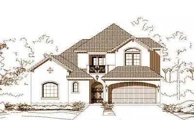 Mediterranean house plans 19-1625 - front exterior, 3,548 sq ft, 3 bed, 3 bath house plans | Monster House Plans