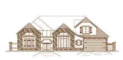 Tuscan house plans 19-1639 - front exterior, 3,957 sq ft, 3 bed, 3 bath house plans | Monster House Plans