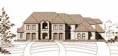 Traditional house plans 19-164 - front exterior, 8,457 sq ft, 5 bed, 7 bath house plans | Monster House Plans