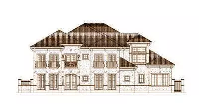 Mediterranean house plans 19-1648 - front exterior, 6,222 sq ft, 4 bed, 4 bath house plans | Monster House Plans