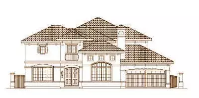 Mediterranean house plans 19-1654 - front exterior, 5,514 sq ft, 6 bed, 5 bath house plans | Monster House Plans