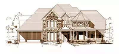 Country house plans 19-166 - front exterior, 4,805 sq ft, 5 bed, 3 bath house plans | Monster House Plans