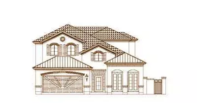 French Country house plans 19-1671 - front exterior, 3,551 sq ft, 5 bed, 4 bath house plans | Monster House Plans