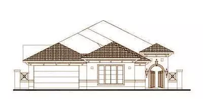 Mediterranean house plans 19-1680 - front exterior, 3,014 sq ft, 4 bed, 3 bath house plans | Monster House Plans