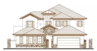 Tuscan house plans 19-1686 - front exterior, 3,888 sq ft, 5 bed, 4 bath house plans | Monster House Plans