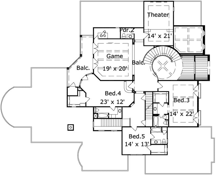 Upper/Second Floor Plan:19-1696