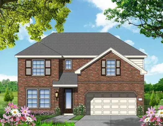 Traditional house plans 19-1716 - front exterior, 2,409 sq ft, 4 bed, 2 bath house plans | Monster House Plans