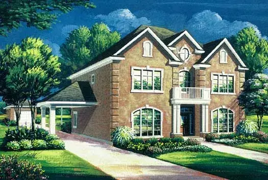 European house plans 19-1719 - front exterior, 4,329 sq ft, 5 bed, 3 bath house plans | Monster House Plans