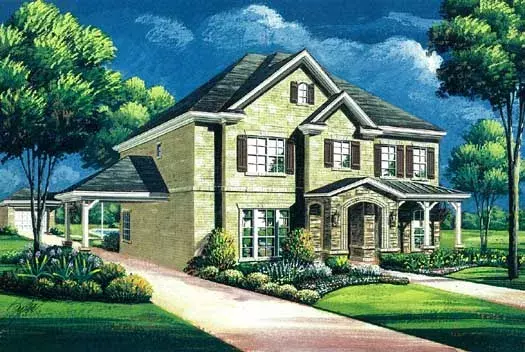 Traditional house plans 19-1721 - front exterior, 4,339 sq ft, 5 bed, 3 bath house plans | Monster House Plans