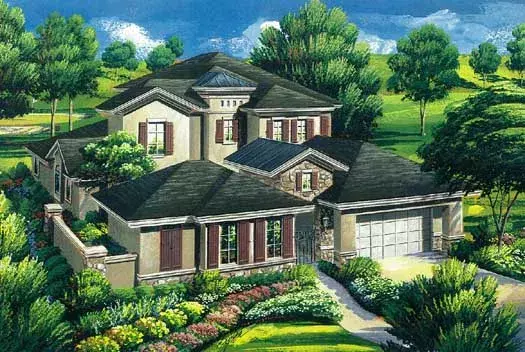 Mediterranean house plans 19-1722 - front exterior, 3,526 sq ft, 4 bed, 3 bath house plans | Monster House Plans