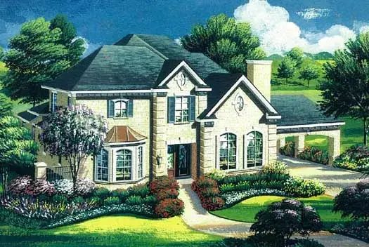 Traditional house plans 19-1728 - front exterior, 5,521 sq ft, 6 bed, 5 bath house plans | Monster House Plans