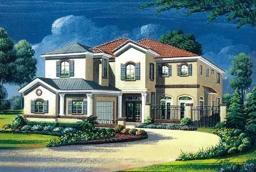 Traditional house plans 19-1730 - front exterior, 3,462 sq ft, 3 bed, 3 bath house plans | Monster House Plans