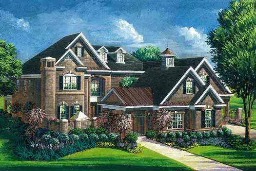 Traditional house plans 19-1746 - front exterior, 5,079 sq ft, 5 bed, 4 bath house plans | Monster House Plans