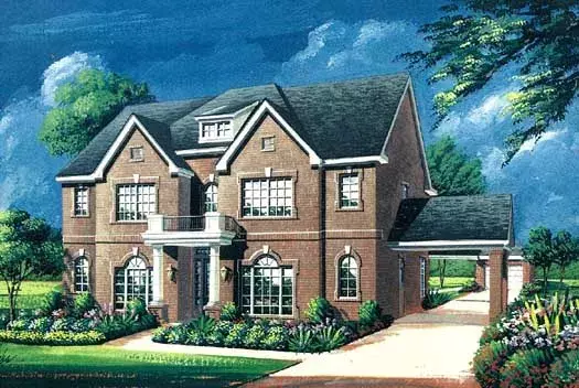 Traditional house plans 19-1753 - front exterior, 3,745 sq ft, 5 bed, 3 bath house plans | Monster House Plans