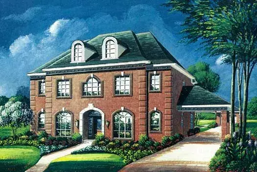 European house plans 19-1755 - front exterior, 3,770 sq ft, 5 bed, 3 bath house plans | Monster House Plans