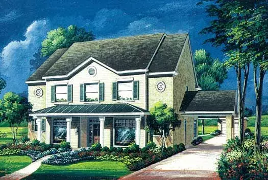 Country house plans 19-1756 - front exterior, 3,770 sq ft, 5 bed, 3 bath house plans | Monster House Plans
