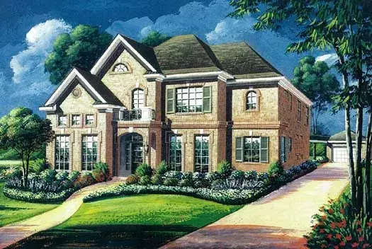 Traditional house plans 19-1757 - front exterior, 3,967 sq ft, 4 bed, 3 bath house plans | Monster House Plans