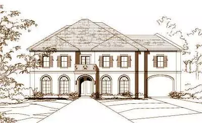 Traditional house plans 19-176 - front exterior, 5,298 sq ft, 5 bed, 5 bath house plans | Monster House Plans