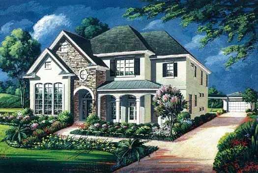 Southern house plans 19-1760 - front exterior, 3,967 sq ft, 4 bed, 3 bath house plans | Monster House Plans