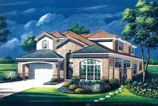 Traditional house plans 19-1768 - front exterior, 3,234 sq ft, 4 bed, 3 bath house plans | Monster House Plans