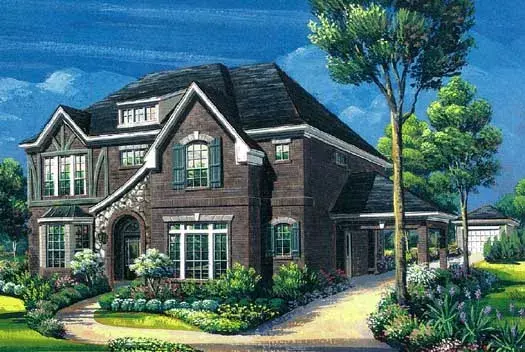 French Country house plans 19-1779 - front exterior, 3,998 sq ft, 5 bed, 3 bath house plans | Monster House Plans