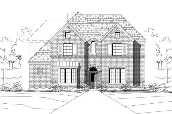 Traditional house plans 19-1804 - front exterior, 3,465 sq ft, 4 bed, 4 bath house plans | Monster House Plans