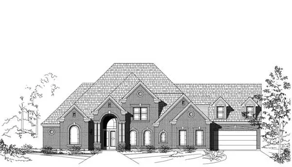 Traditional house plans 19-1813 - front exterior, 5,093 sq ft, 4 bed, 4 bath house plans | Monster House Plans
