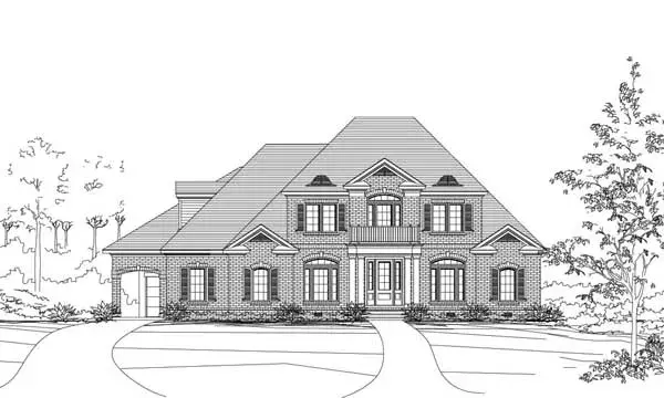 French Country house plans 19-1830 - front exterior, 4,065 sq ft, 4 bed, 3 bath house plans | Monster House Plans