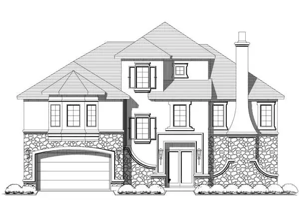 Traditional house plans 19-1832 - front exterior, 4,101 sq ft, 3 bed, 4 bath house plans | Monster House Plans