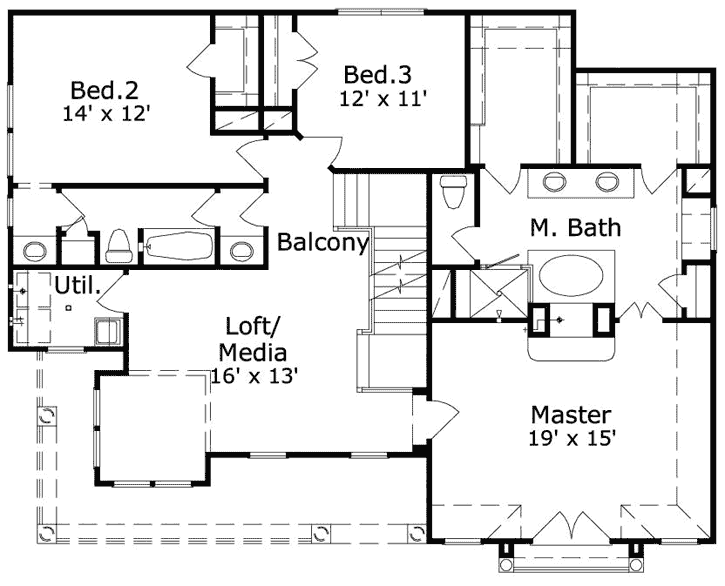 Upper/Second Floor Plan:19-1844