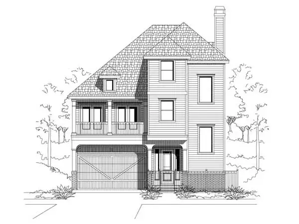 Traditional house plans 19-1845 - front exterior, 2,529 sq ft, 4 bed, 3 bath house plans | Monster House Plans