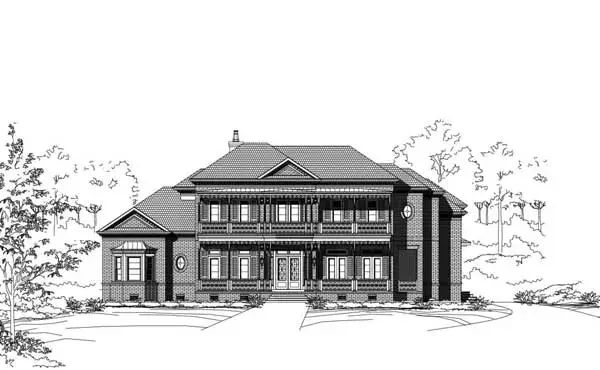 Country house plans 19-1858 - front exterior, 8,309 sq ft, 5 bed, 5 bath house plans | Monster House Plans