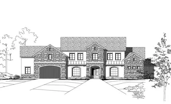 Tuscan house plans 19-1862 - front exterior, 5,387 sq ft, 5 bed, 5 bath house plans | Monster House Plans