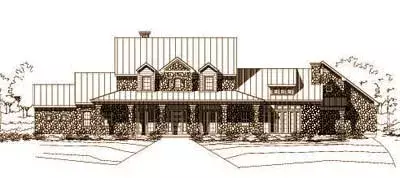 Country house plans 19-195 - front exterior, 5,609 sq ft, 4 bed, 3 bath house plans | Monster House Plans