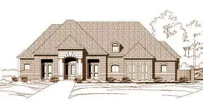 Traditional house plans 19-201 - front exterior, 4,222 sq ft, 4 bed, 3 bath house plans | Monster House Plans