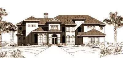 Mediterranean house plans 19-203 - front exterior, 8,362 sq ft, 7 bed, 6 bath house plans | Monster House Plans