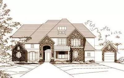 French Country house plans 19-211 - front exterior, 5,449 sq ft, 4 bed, 4 bath house plans | Monster House Plans