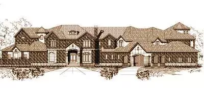 Tuscan house plans 19-217 - front exterior, 11,182 sq ft, 5 bed, 5 bath house plans | Monster House Plans
