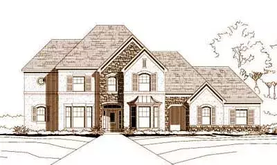 French Country house plans 19-227 - front exterior, 3,786 sq ft, 4 bed, 3 bath house plans | Monster House Plans