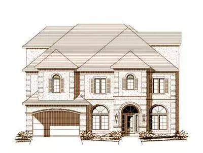 Mediterranean house plans 19-236 - front exterior, 5,072 sq ft, 4 bed, 4 bath house plans | Monster House Plans