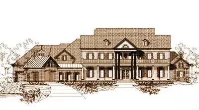Southern Colonial house plans 19-239 - front exterior, 8,903 sq ft, 5 bed, 5 bath house plans | Monster House Plans