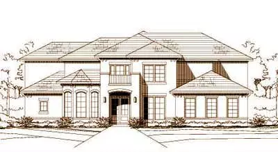 Mediterranean house plans 19-246 - front exterior, 4,398 sq ft, 5 bed, 3 bath house plans | Monster House Plans