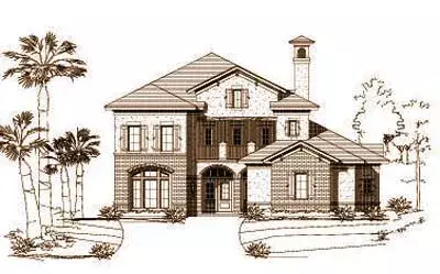 Mediterranean house plans 19-261 - front exterior, 3,993 sq ft, 5 bed, 4 bath house plans | Monster House Plans