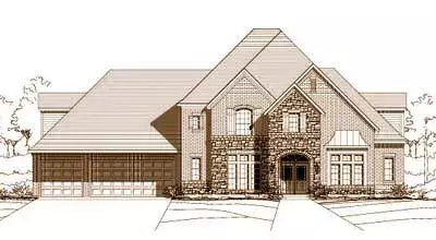 French Country house plans 19-266 - front exterior, 4,766 sq ft, 4 bed, 3 bath house plans | Monster House Plans