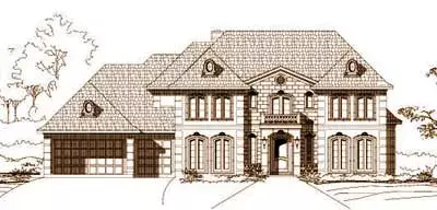 Traditional house plans 19-272 - front exterior, 4,027 sq ft, 4 bed, 3 bath house plans | Monster House Plans