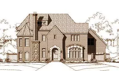 European house plans 19-279 - front exterior, 5,197 sq ft, 3 bed, 5 bath house plans | Monster House Plans