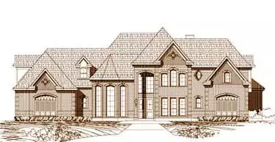 Traditional house plans 19-305 - front exterior, 4,695 sq ft, 4 bed, 4 bath house plans | Monster House Plans